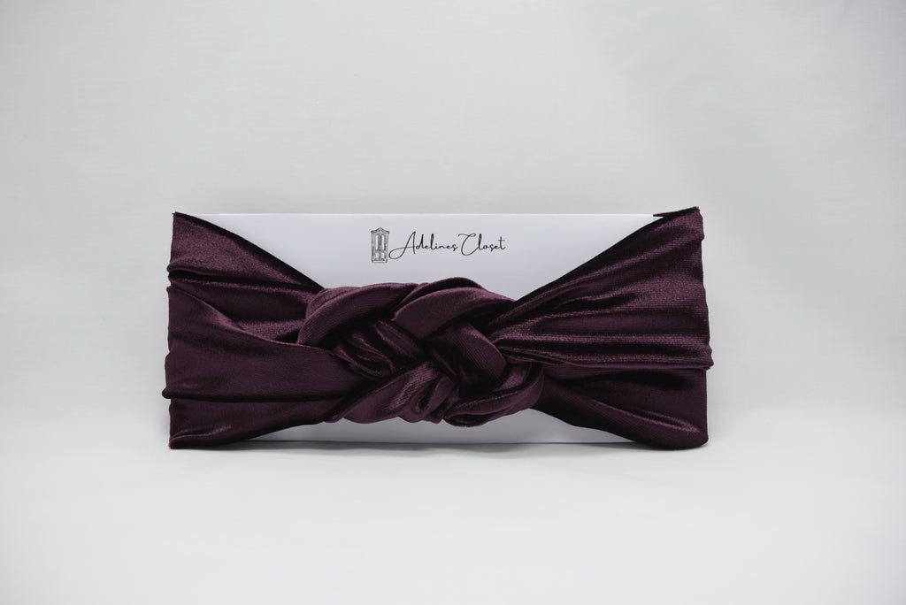 Fig Velour Headwrap