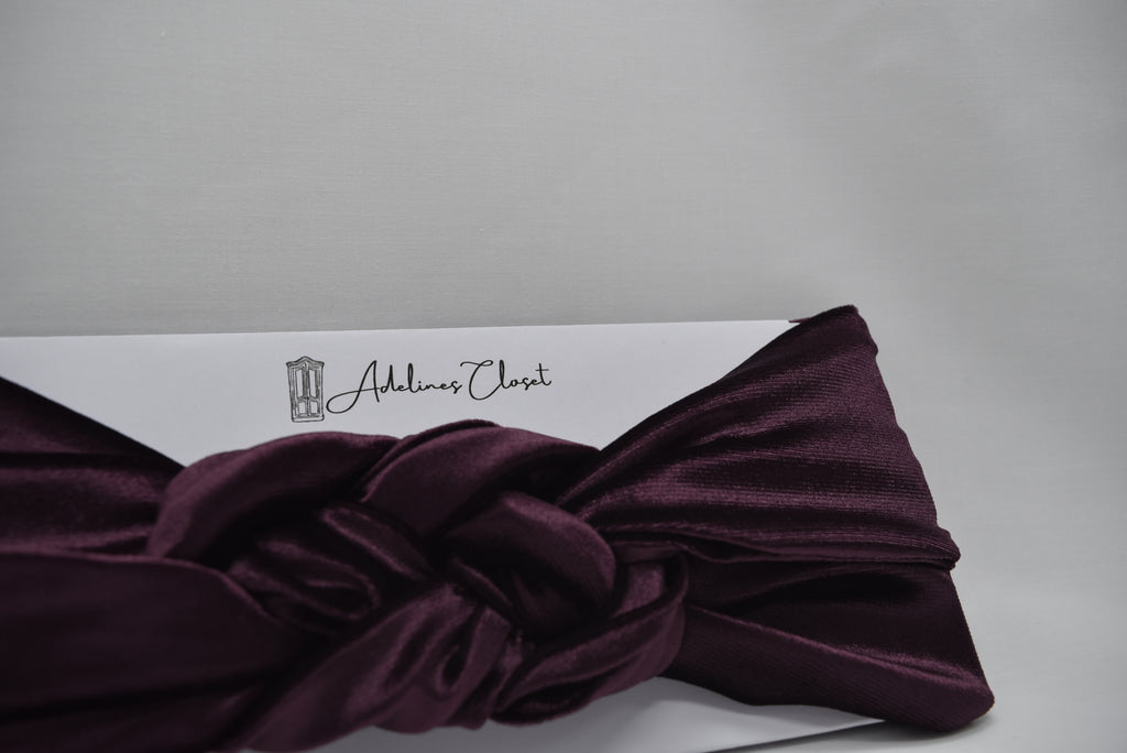 Fig Velour Headwrap