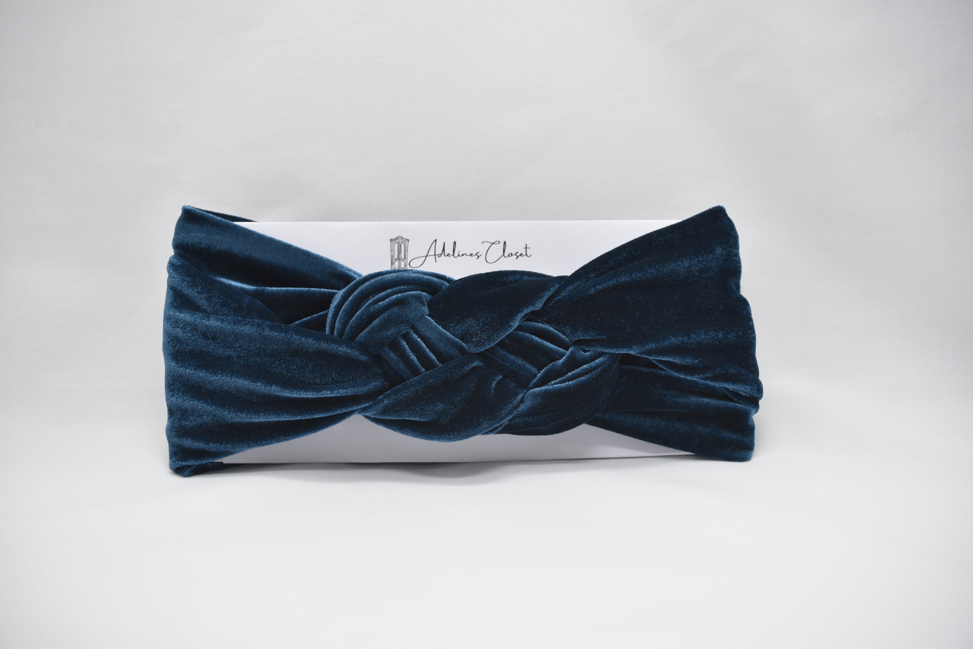 Blue Velour Headwrap