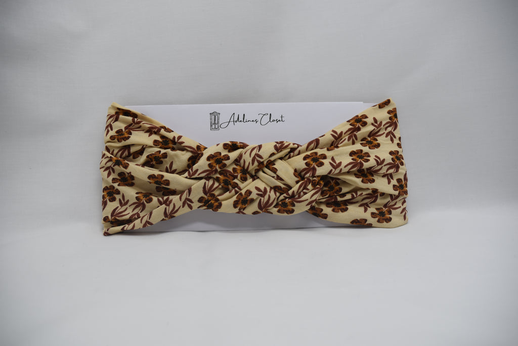 Orange Floral Headwrap