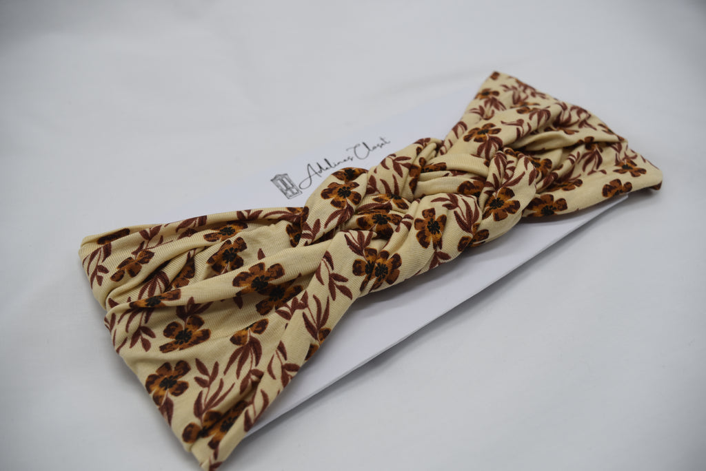 Orange Floral Headwrap